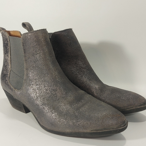 Denim & Supply Ralph Lauren Leather Metallic Silver Gray, 8 - Picture 2 of 10